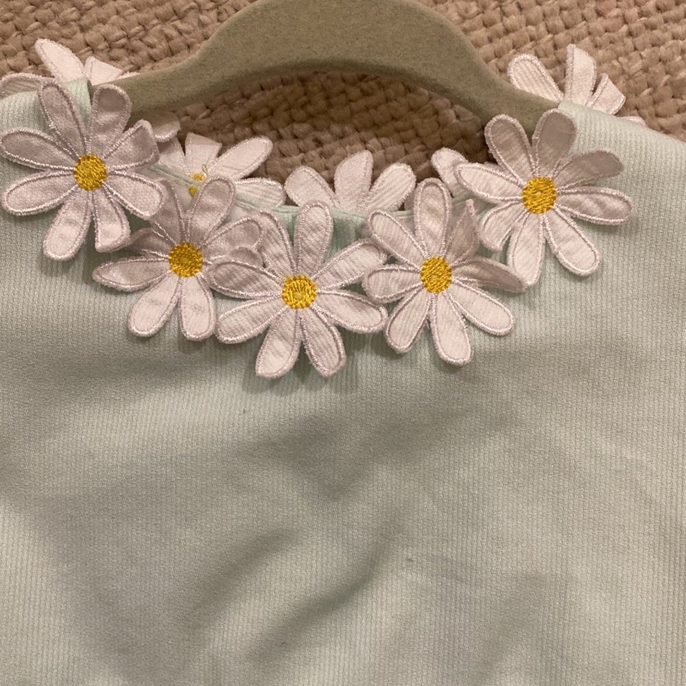 Dondolo mint green daisy dress, tag says 5 but definitely runs more like a 3/4 - Picture 3 of 6